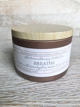 Load image into Gallery viewer, BREATHE aromatherapy soy candle (8oz)