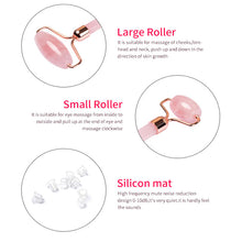 Load image into Gallery viewer, Rose Quartz Stone Facial Roller
