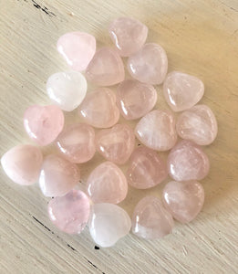 Pocket Heart Stone- Rose Quartz