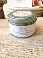 Load image into Gallery viewer, Garden Mint No. 38 8oz soy candle tin
